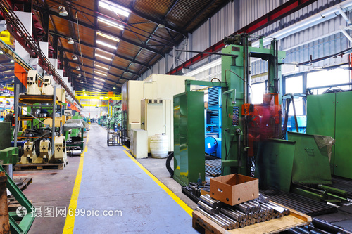 工業工廠鋼鐵機械零件現代室內大廳